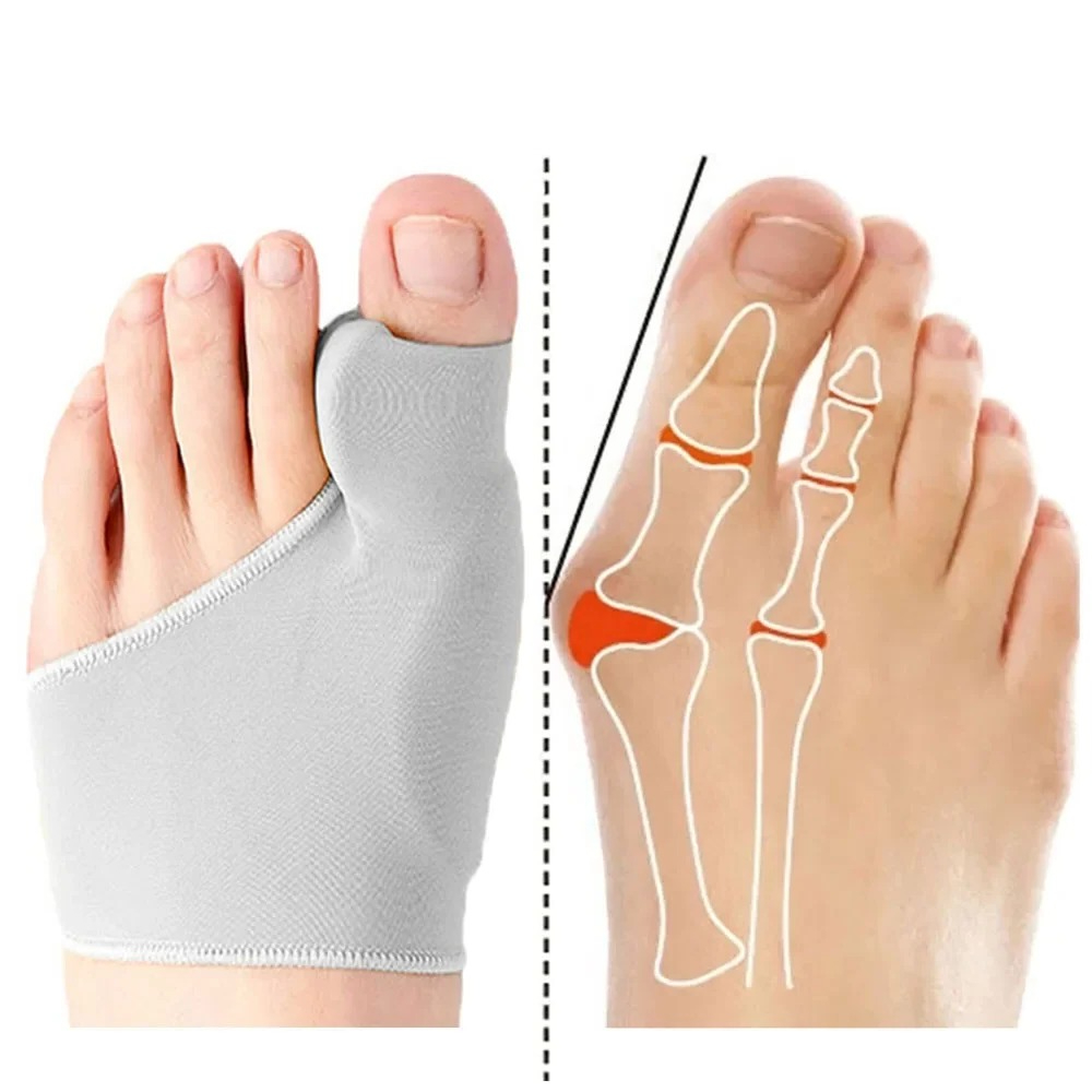 Ankle Brace Sock - 1/2 ペアつま先セパレーター外反母趾バニオンコレクター装具足の骨親指アジャスター補正ペディキュア靴下矯正