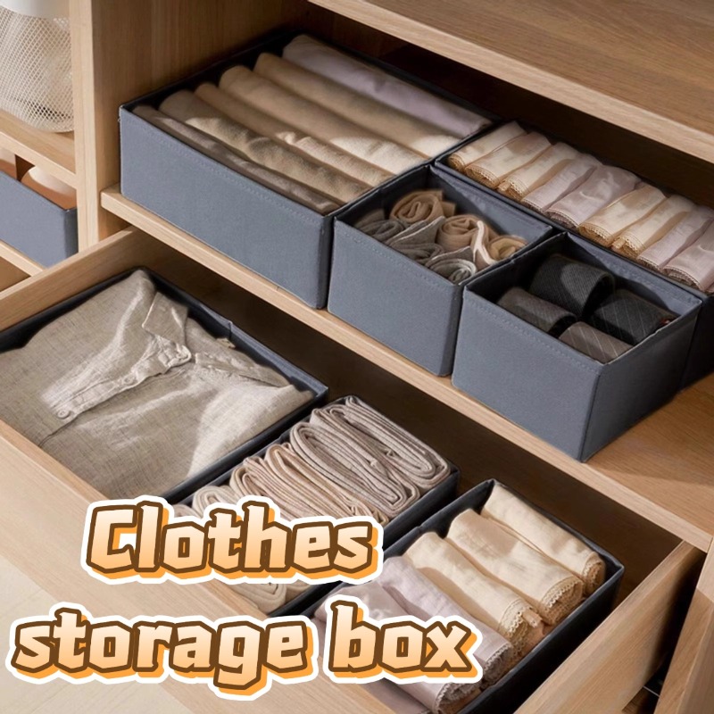 Sock Organizer Tray - 布製下着収納ボックス 引き出しオーガナイザー クローゼット整理用 靴下、下着、ネクタイなどの収納に