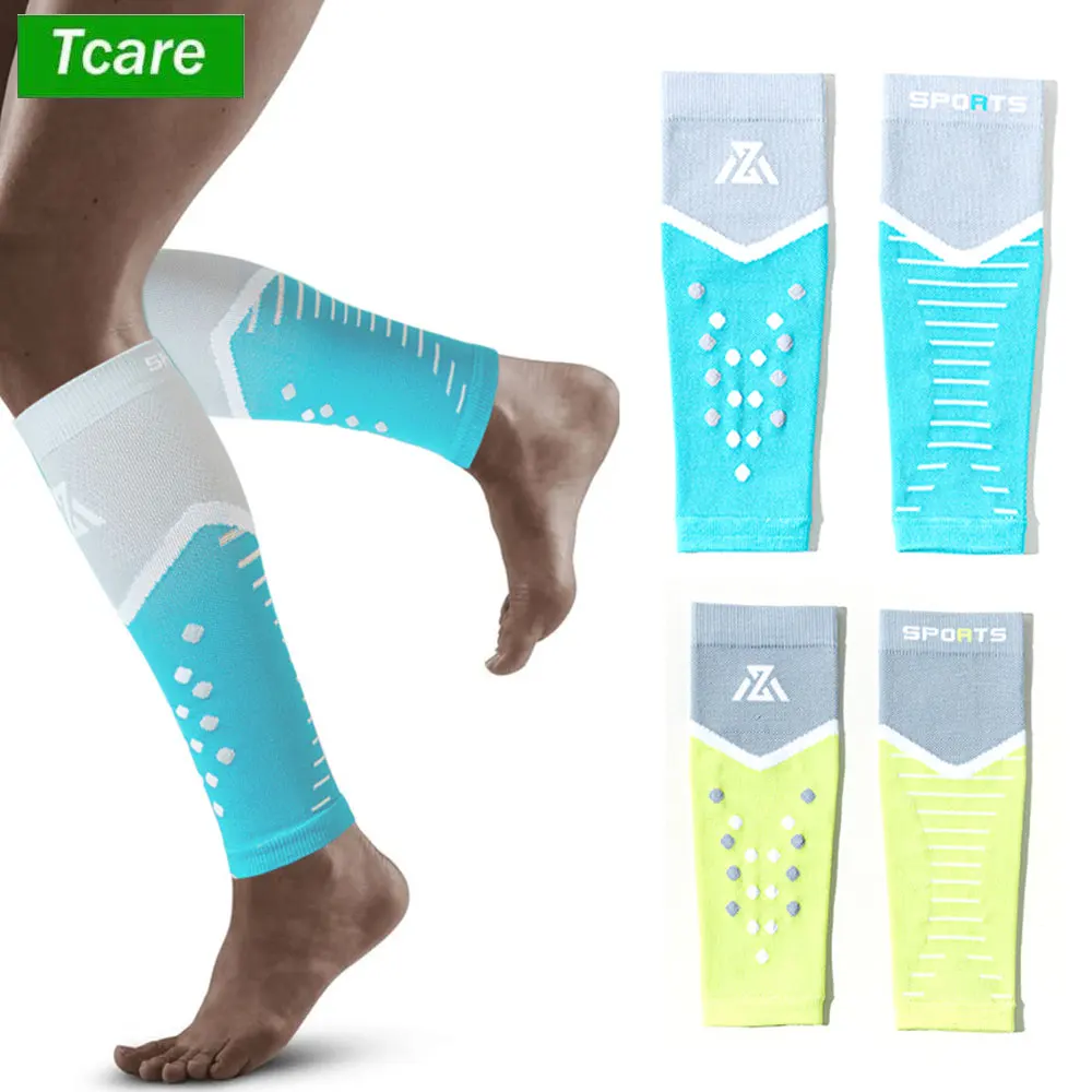 Compression Sleeve Calf - 男性と女性のための圧縮スリーブ、脚サポート、圧縮ソックス、静脈瘤の腫れ、すねスプリント、1ペア