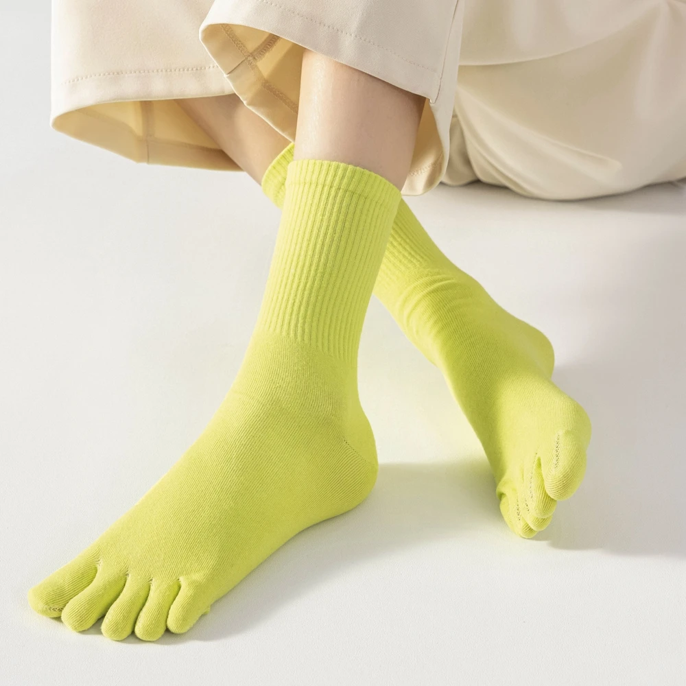 5 または 10 ペア女性スポーツつま先靴下個別の指ハイチュ - Grip Sock Yoga のレビューと価格