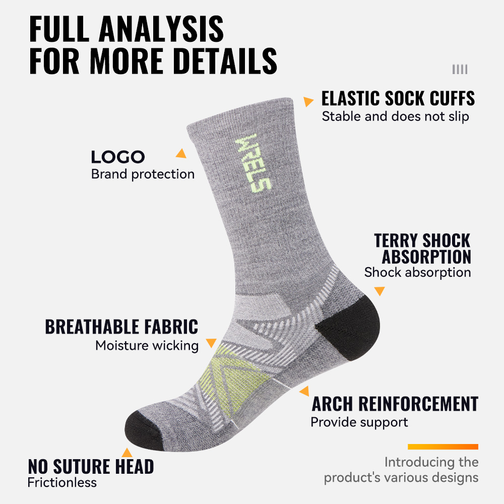 WRELS 1/2/3 ペアメリノウールハイキングソックス通 - Wool Hiking Sock のレビューと価格