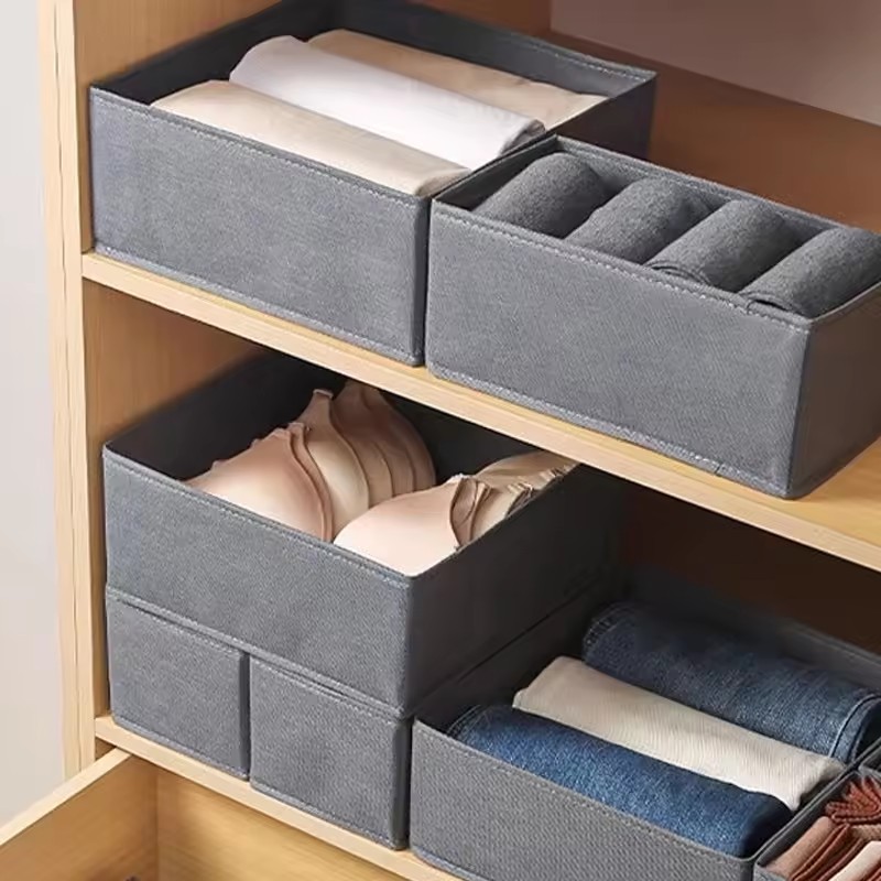 3PCファブリック下着収納ボックス引き出しオーガナイザー、ク - Sock Organizer Tray のレビューと価格