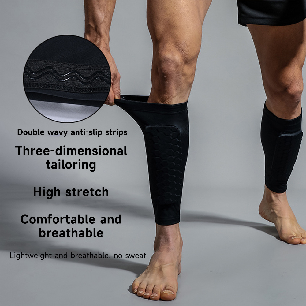 厚みのあるサッカーシンガードふくらはぎ圧縮スリーブハニカムパ - Compression Sleeve Calf のレビューと価格