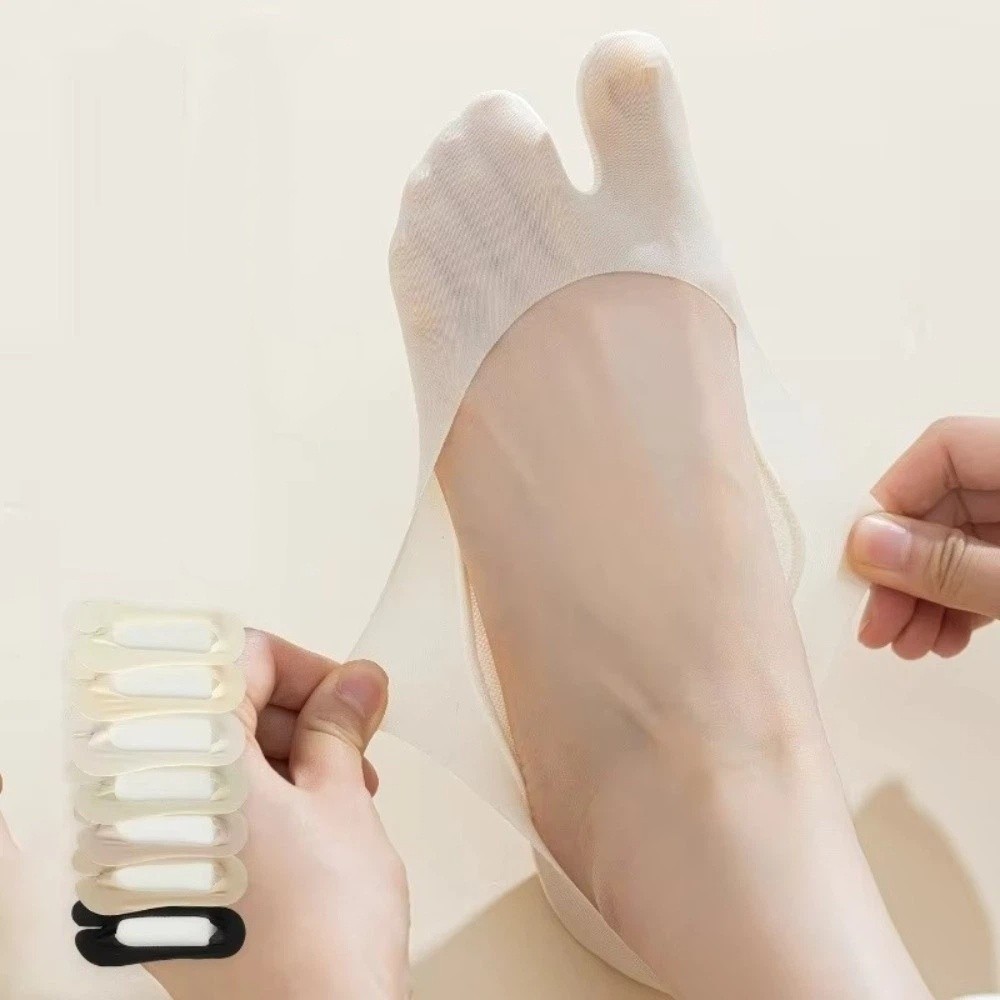 シンプルで通気性のあるインビジブルボートソックス、アイスシル - Toe Sock Split のレビューと価格