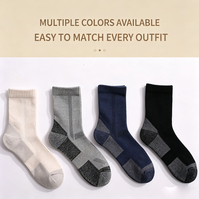 5 個メンズ厚手メリノウールハイキングソックス、暖かい保温冬 - Wool Hiking Sock のレビューと価格