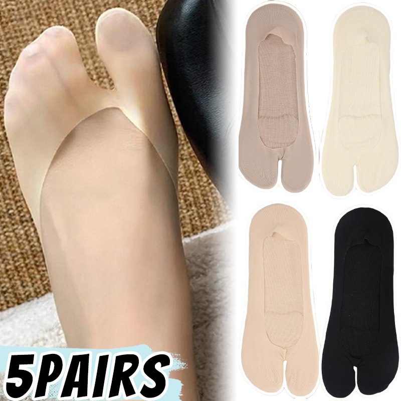 1/5ペア レディース アイスシルク足袋ソックス つま先分離 - Toe Sock Split のレビューと価格