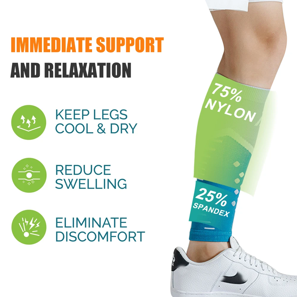 男性と女性のための圧縮スリーブ、脚サポート、圧縮ソックス、静 - Compression Sleeve Calf のレビューと価格