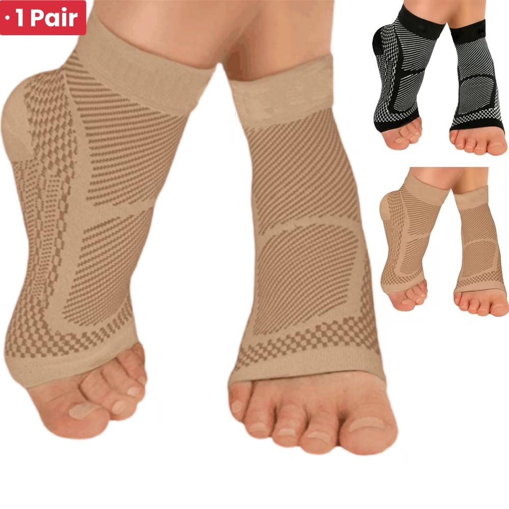 1 ペアスポーツ足首サポートブレース圧縮スリーブ足底筋膜炎靴 - Compression Sleeve Calf のレビューと価格